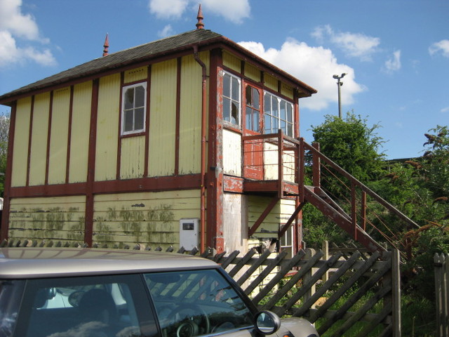 Station signalbox - closed in the 1980s but recently restored